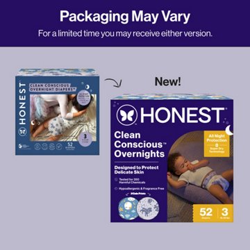 The Honest Company Clean Conscious Diapers Overnight Club Box - Size 3, 2 Print Pack