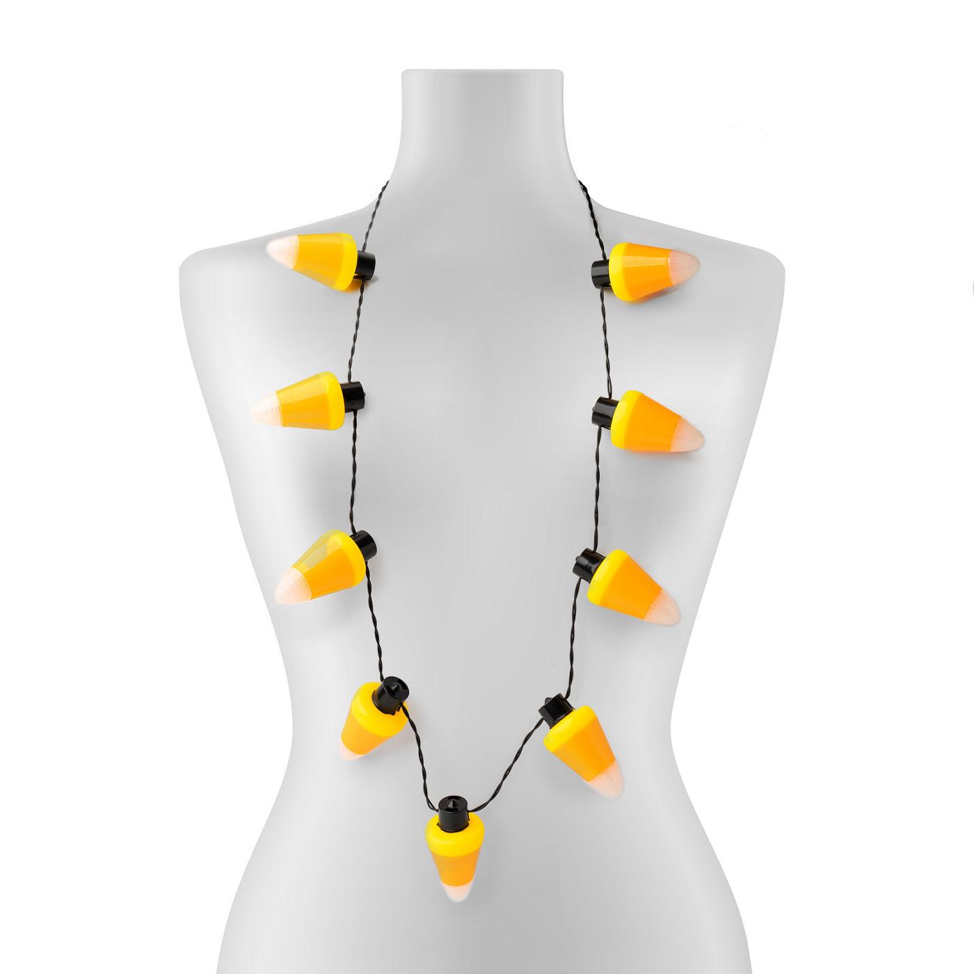 Lotsa Lites Candy Corn Halloween Necklace; image 2 of 3