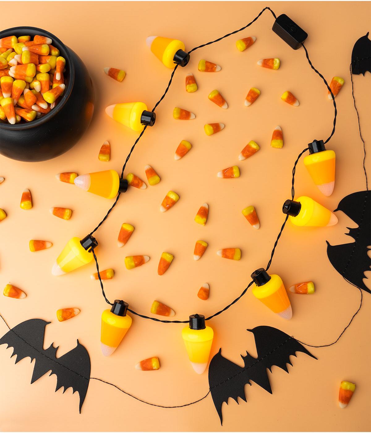 Lotsa Lites Candy Corn Halloween Necklace; image 3 of 3