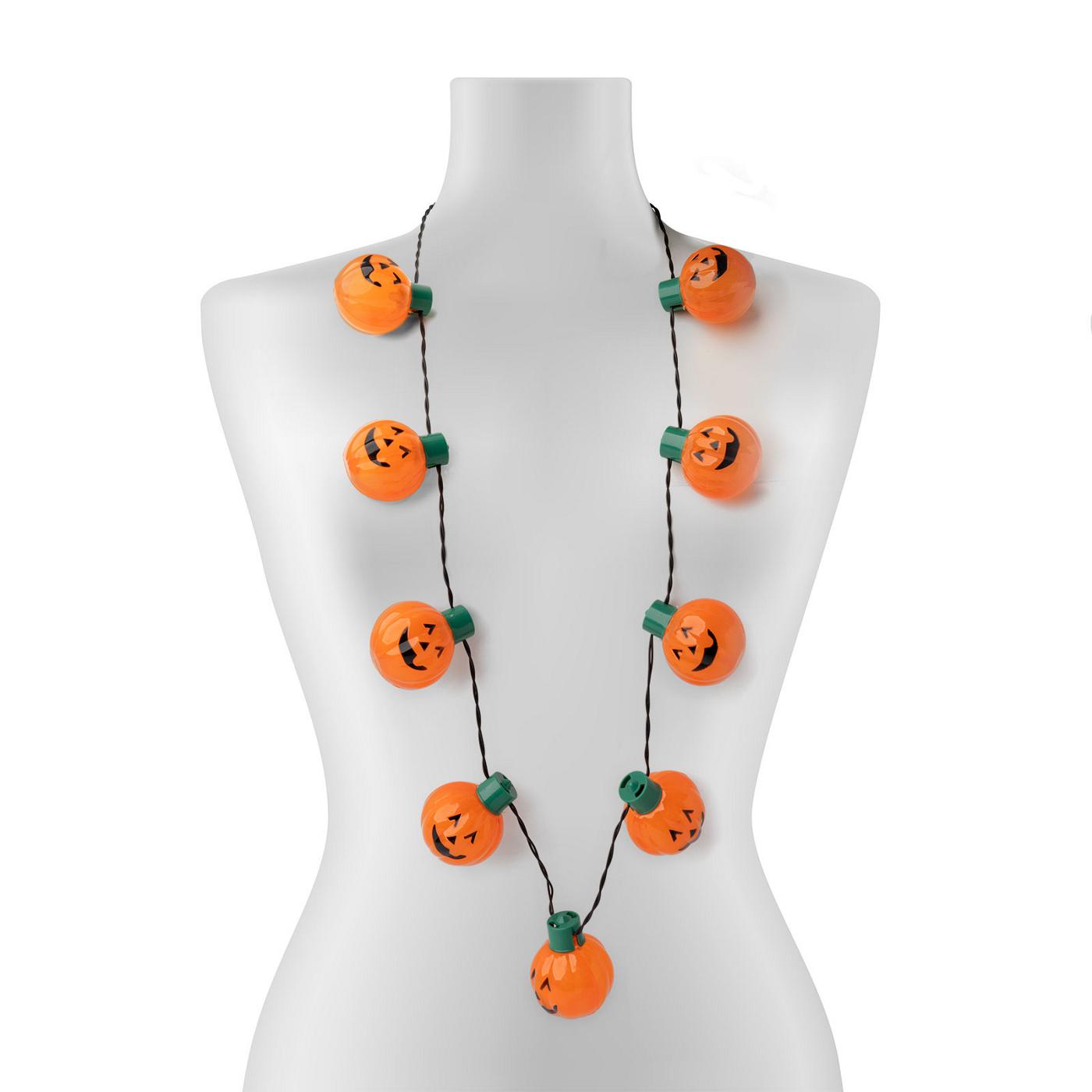 Lotsa Lites Halloween LED Light Up Necklace - Pumpkin; image 1 of 2