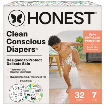 The Honest Company Clean Conscious Diapers Value Pack - Size 7, Barnyard Print