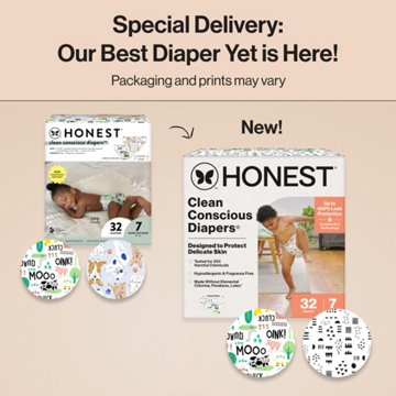 The Honest Company Clean Conscious Diapers Value Pack - Size 7, Barnyard Print