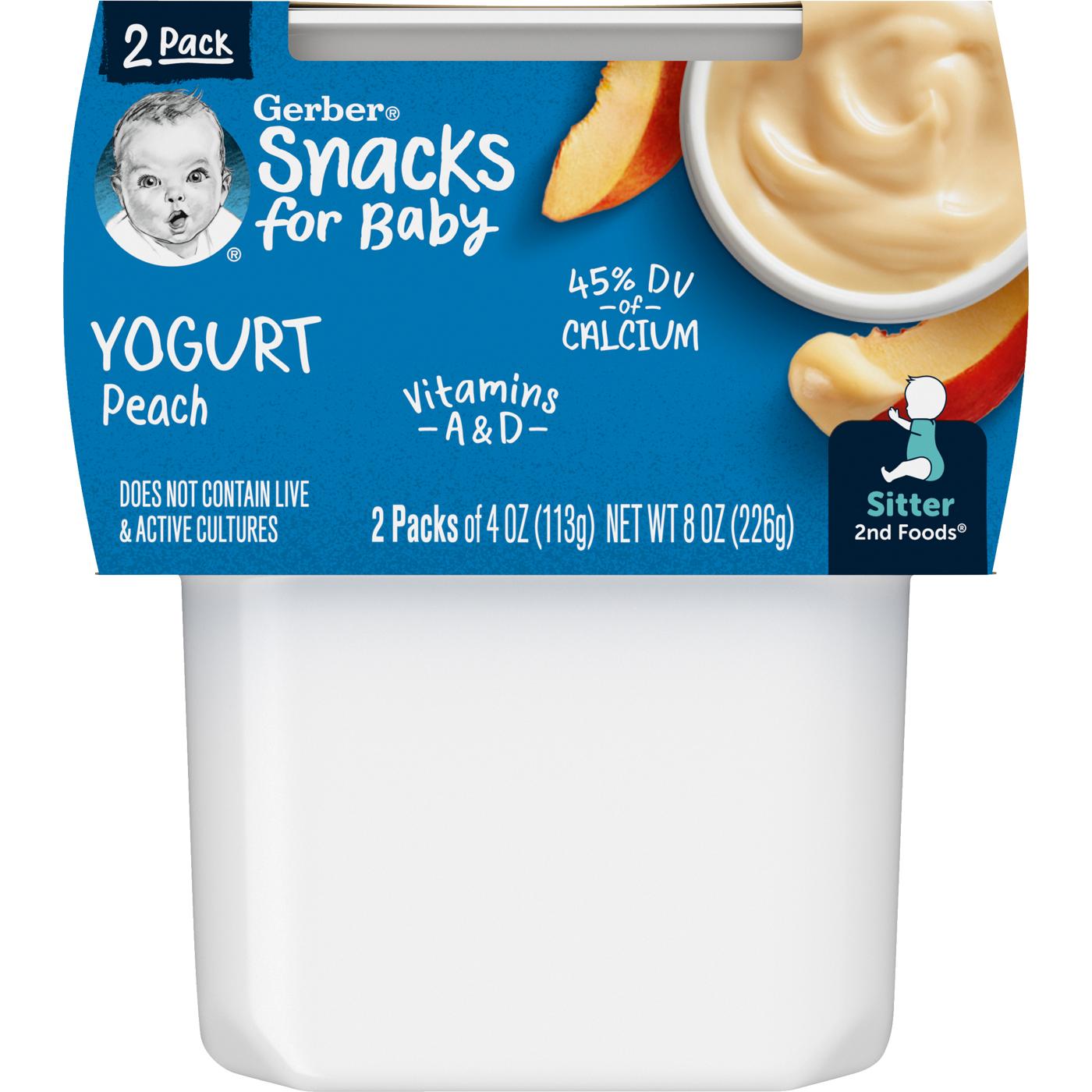 Gerber Snacks for Baby 2nd Foods - Yogurt Peach; image 1 of 3