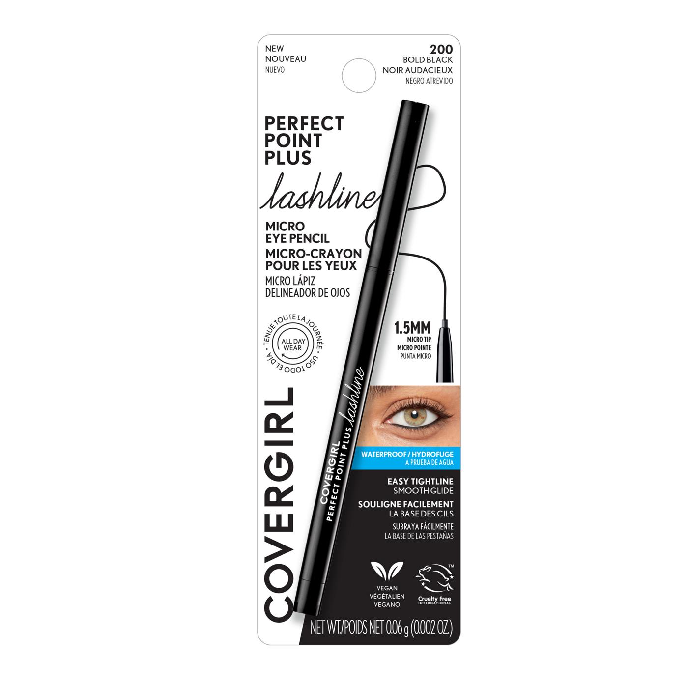 Covergirl Perfect Point Plus Lashline Waterproof Micro Eye Pencil - Bold Black; image 1 of 2
