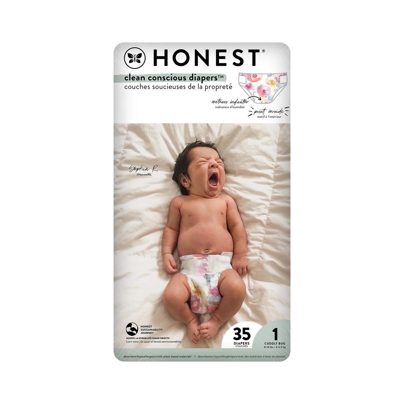 The Honest Company Clean Conscious Diapers Club Box - Size 1, Rose Blossom Print; image 2 of 2