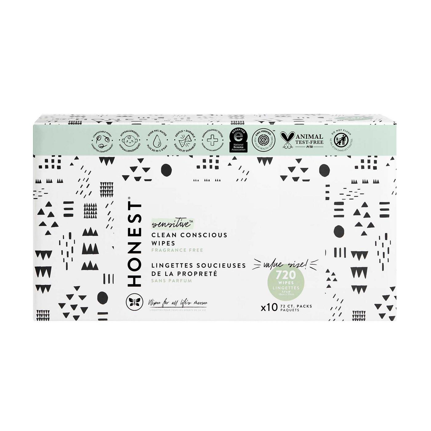 The Honest Company Sensitive Baby Wipes - Fragrance Free, 10 Pk; image 1 of 4