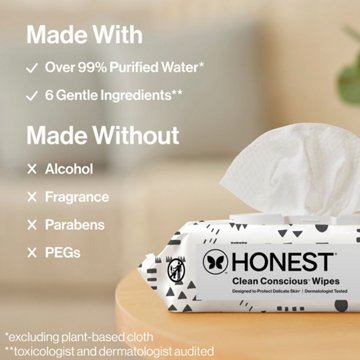 The Honest Company Sensitive Baby Wipes - Fragrance Free, 10 Pk