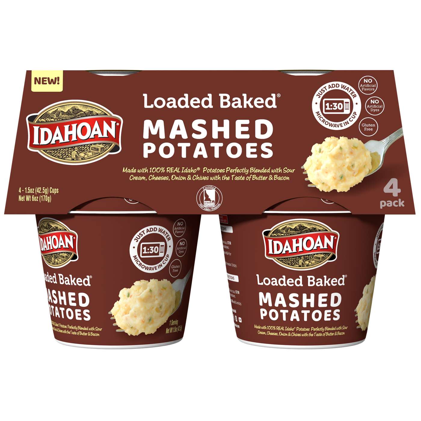 Idahoan Loaded Baked Mashed Potato Cups Shop Pantry Meals At H E B 2063