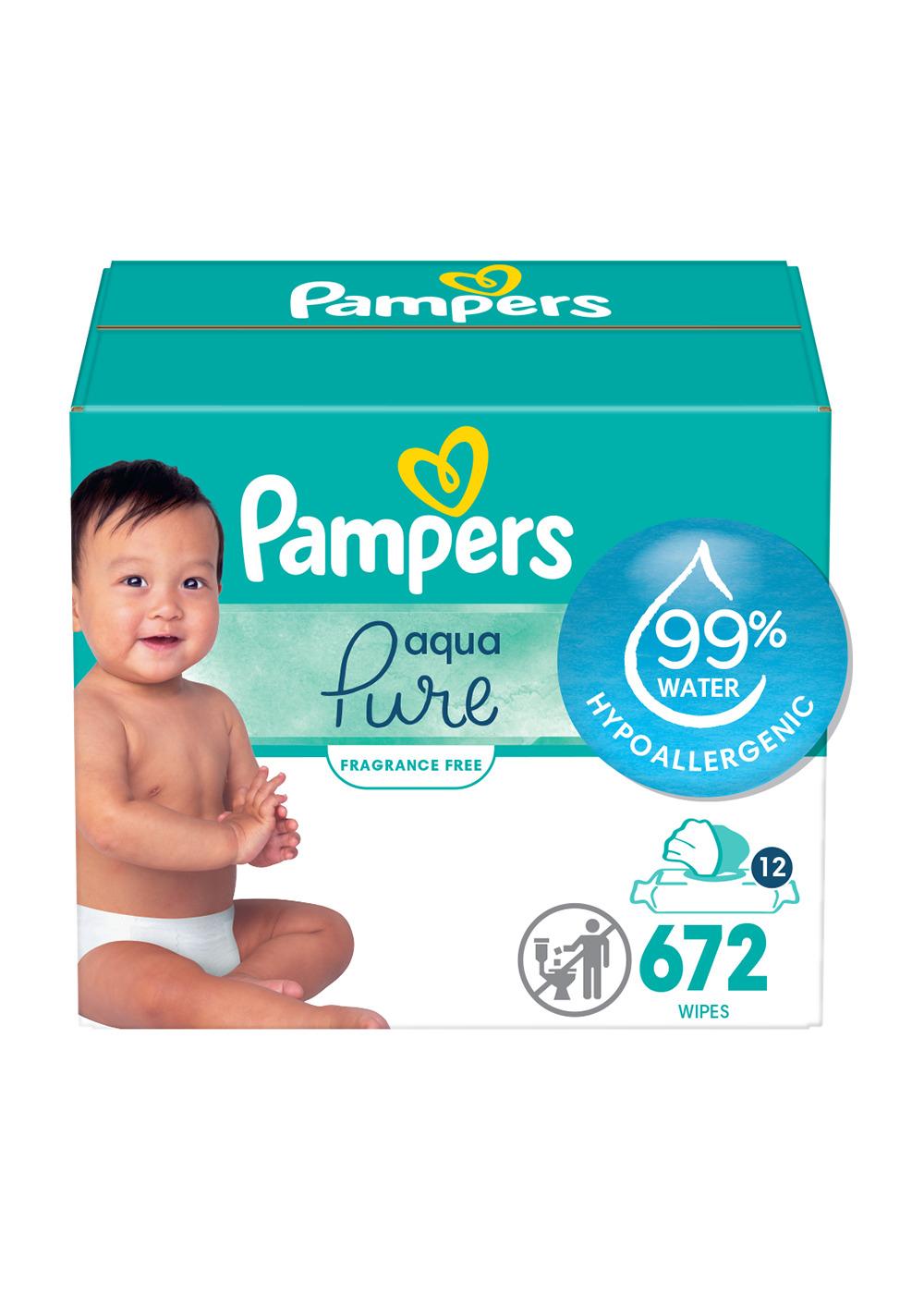 Pampers Aqua Pure Baby Wipes 12 pk; image 1 of 9