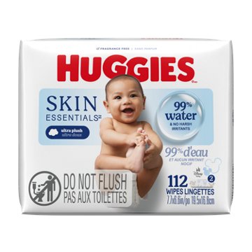 Huggies Skin Essentials Baby Wipes 2 pk