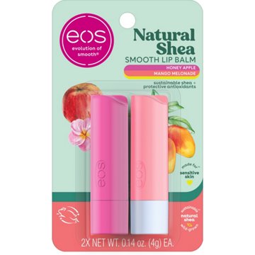 eos Natural Shea Lip Balm - Honey Apple & Mango Melonade, 2 pk