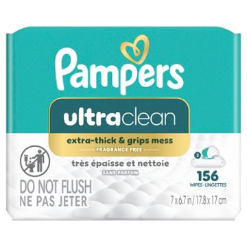 Pampers Free & Gentle Plant Based Baby Wipes 2 pk
