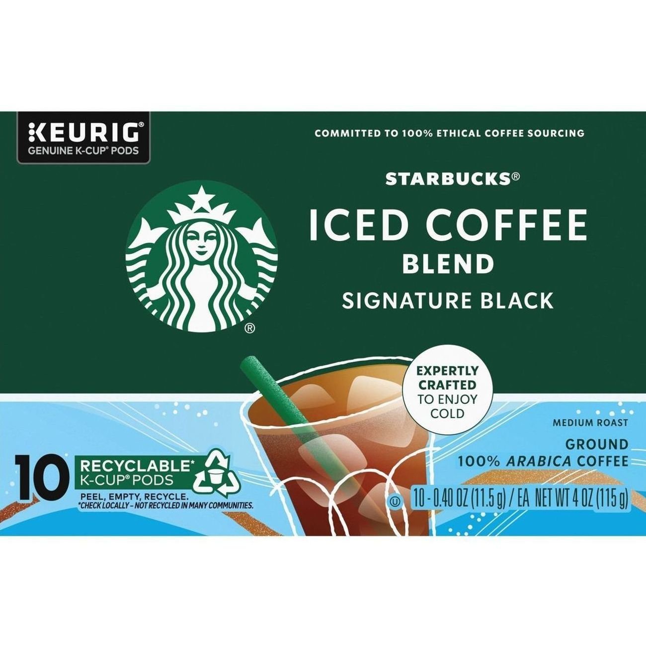 Starbucks Iced Coffee Blend Signature Black K Cups Shop Coffee at HEB