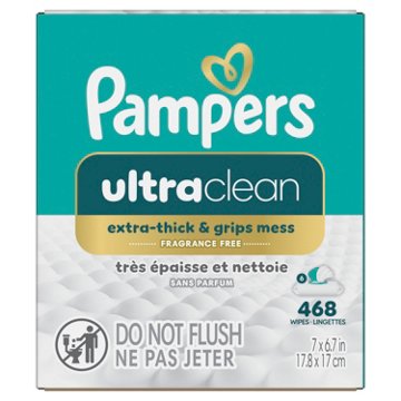 Pampers Free & Gentle Plant Based Baby Wipes 6 pk
