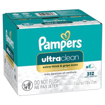 Pampers Free & Gentle Plant Based Baby Wipes 4 pk