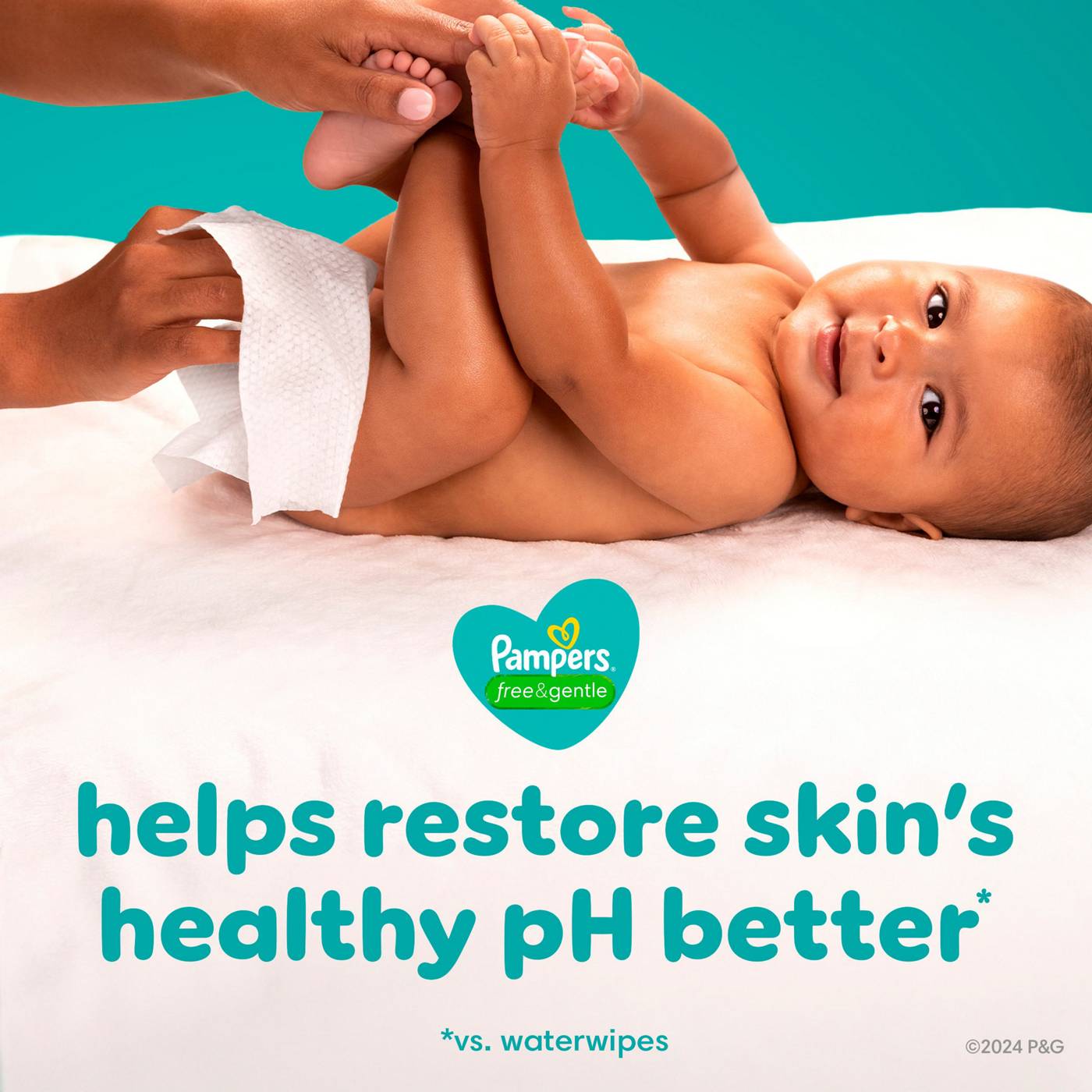 Pampers Free & Gentle Plant Based Baby Wipes 4 pk; image 9 of 10