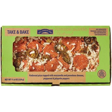 Hill Country Fare Flatbread Pizza - Pepperoni Jalapeño, 11.6 oz