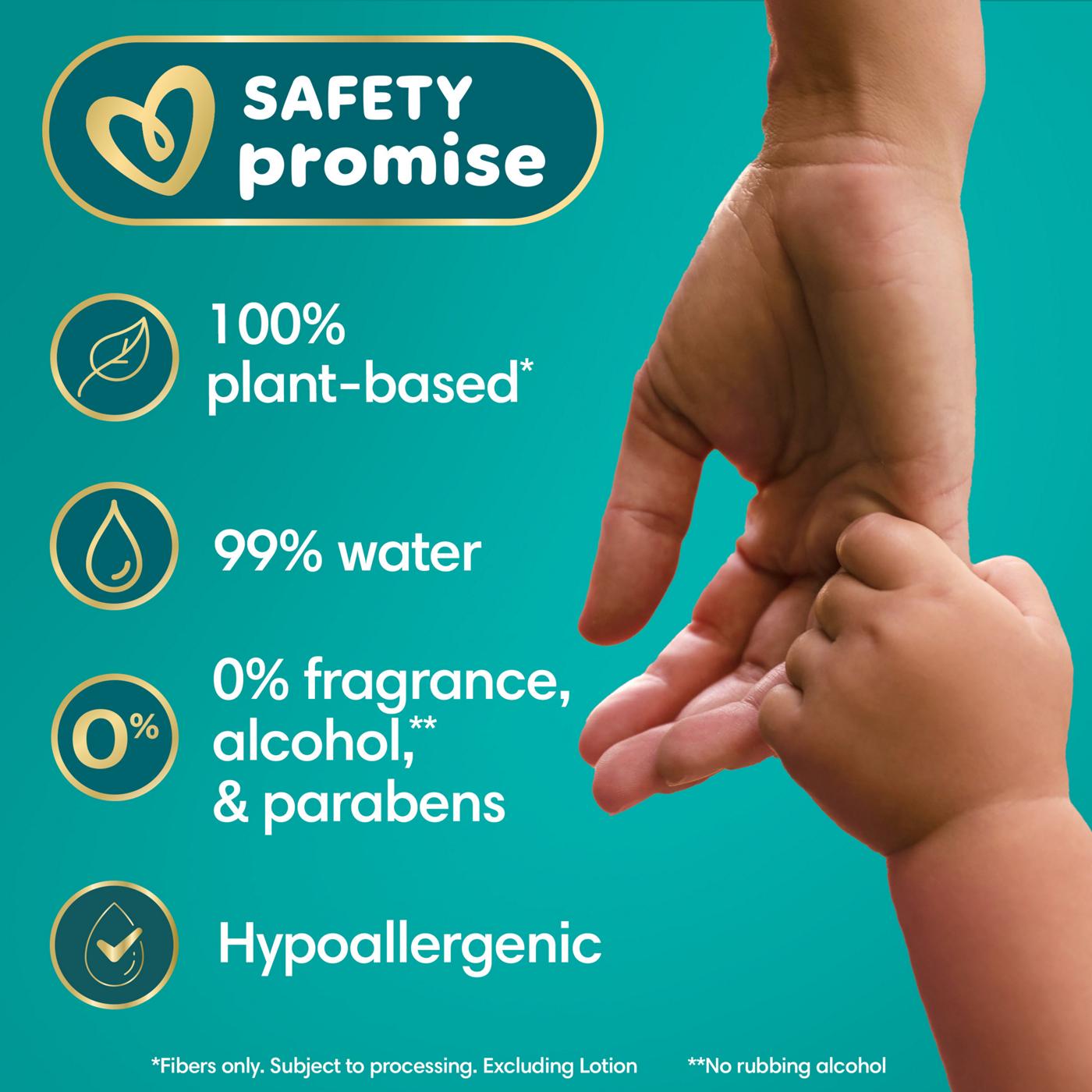 Pampers Free & Gentle Plant Based Baby Wipes; image 2 of 10