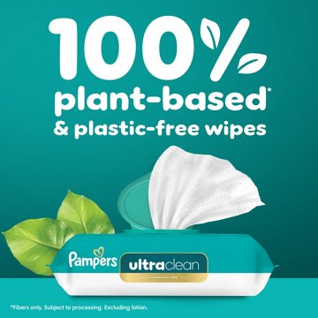 Pampers Free & Gentle Plant Based Baby Wipes