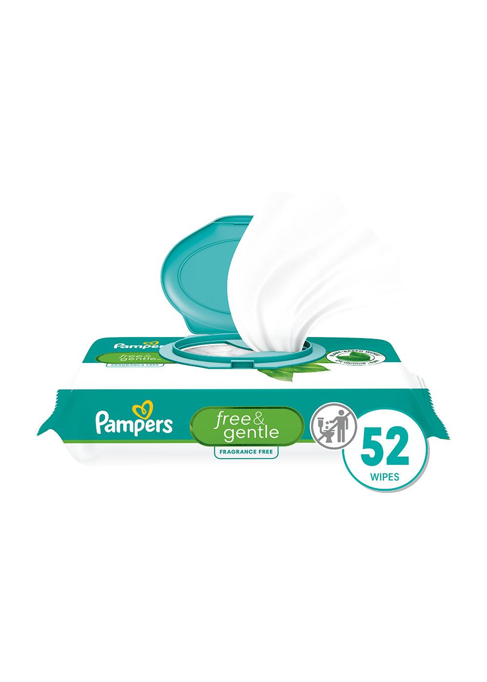 Pampers Free & Gentle Plant Based Baby Wipes; image 1 of 10