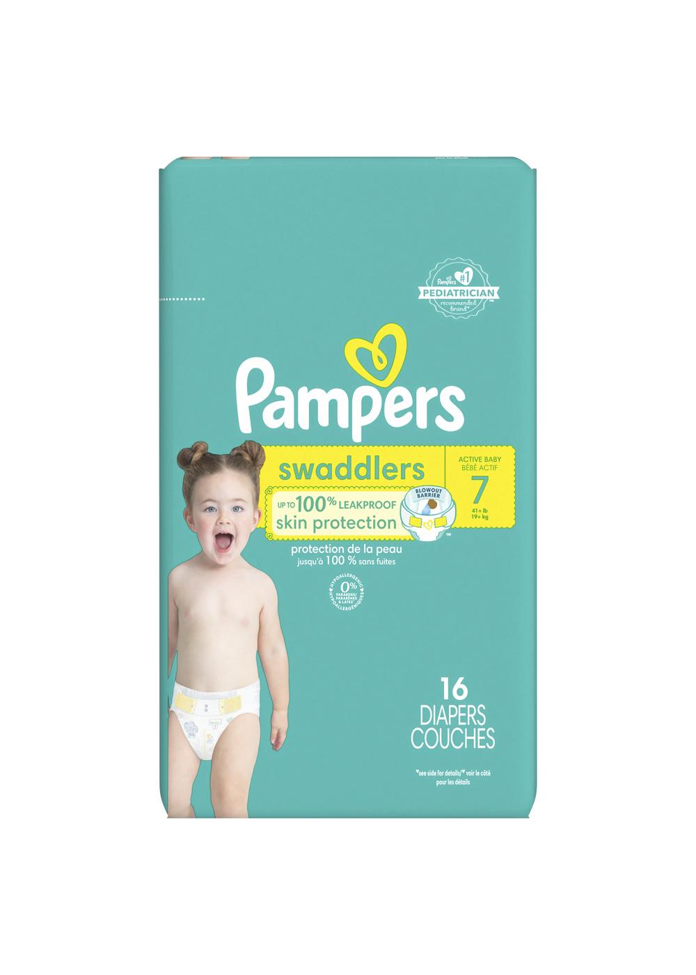 Pampers Swaddlers Baby Diapers - Size 7; image 1 of 3