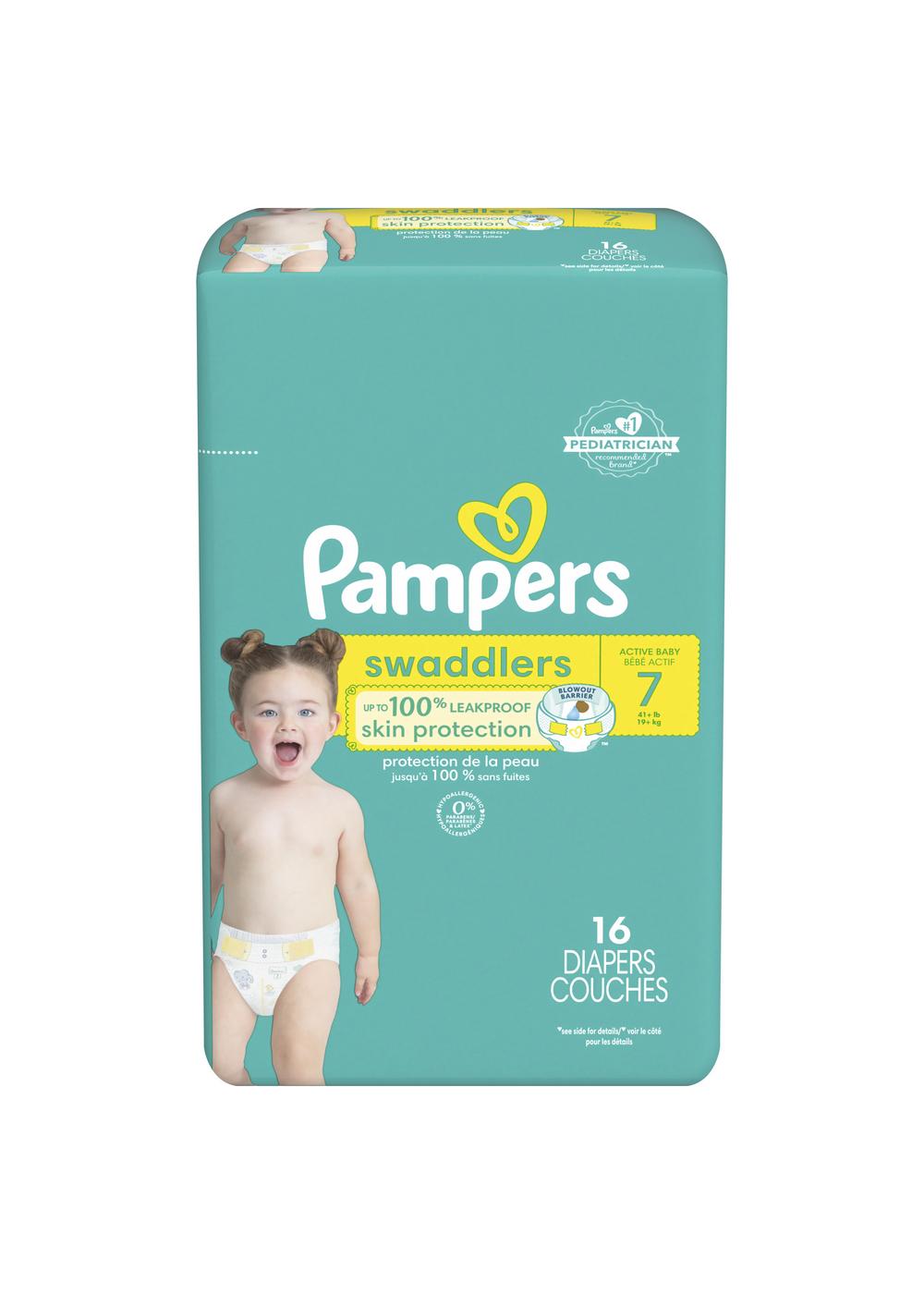 Pampers Swaddlers Baby Diapers - Size 7; image 2 of 3