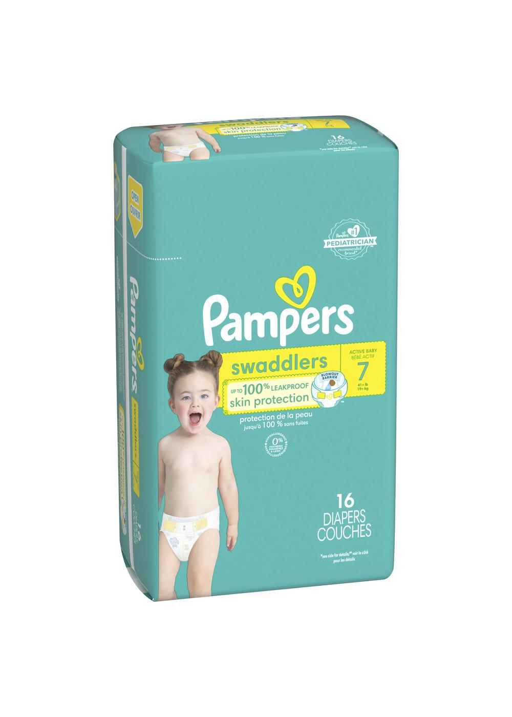 Pampers Swaddlers Baby Diapers - Size 7; image 3 of 3