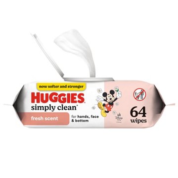 Huggies Simply Clean Baby Wipes - Fresh Scent, 64 ct