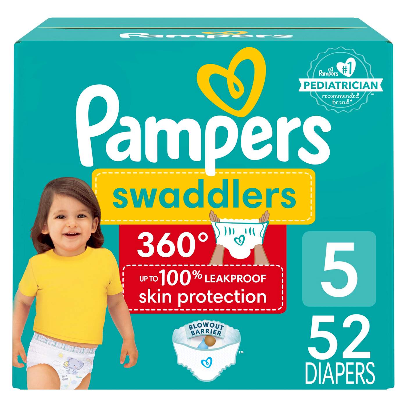 Pampers Swaddlers 360 Diapers - Size 5; image 1 of 10