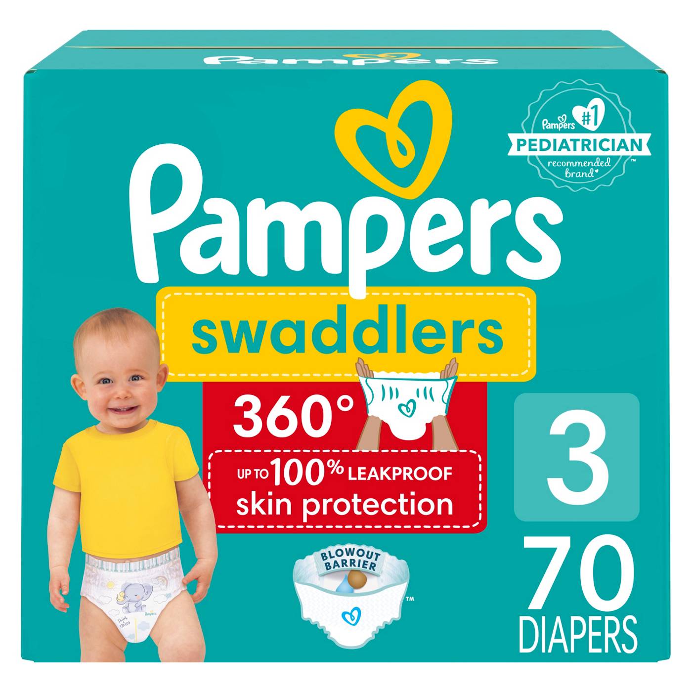 Pampers Swaddlers 360 Diapers - Size 3; image 1 of 10