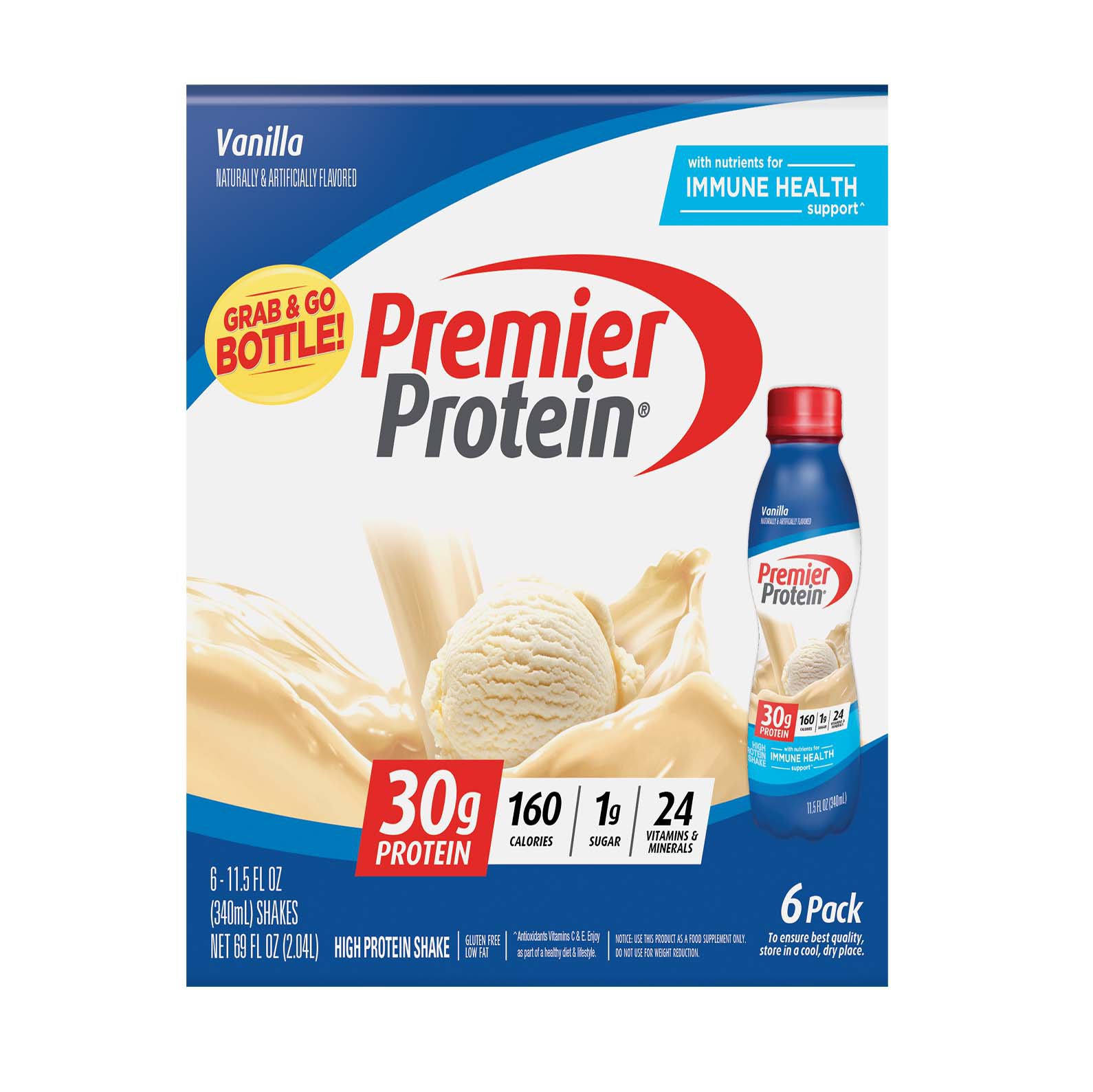 Premier Protein High Protein Shakes, 30g Vanilla 11.5 oz Bottles Shop Diet & fitness at HEB