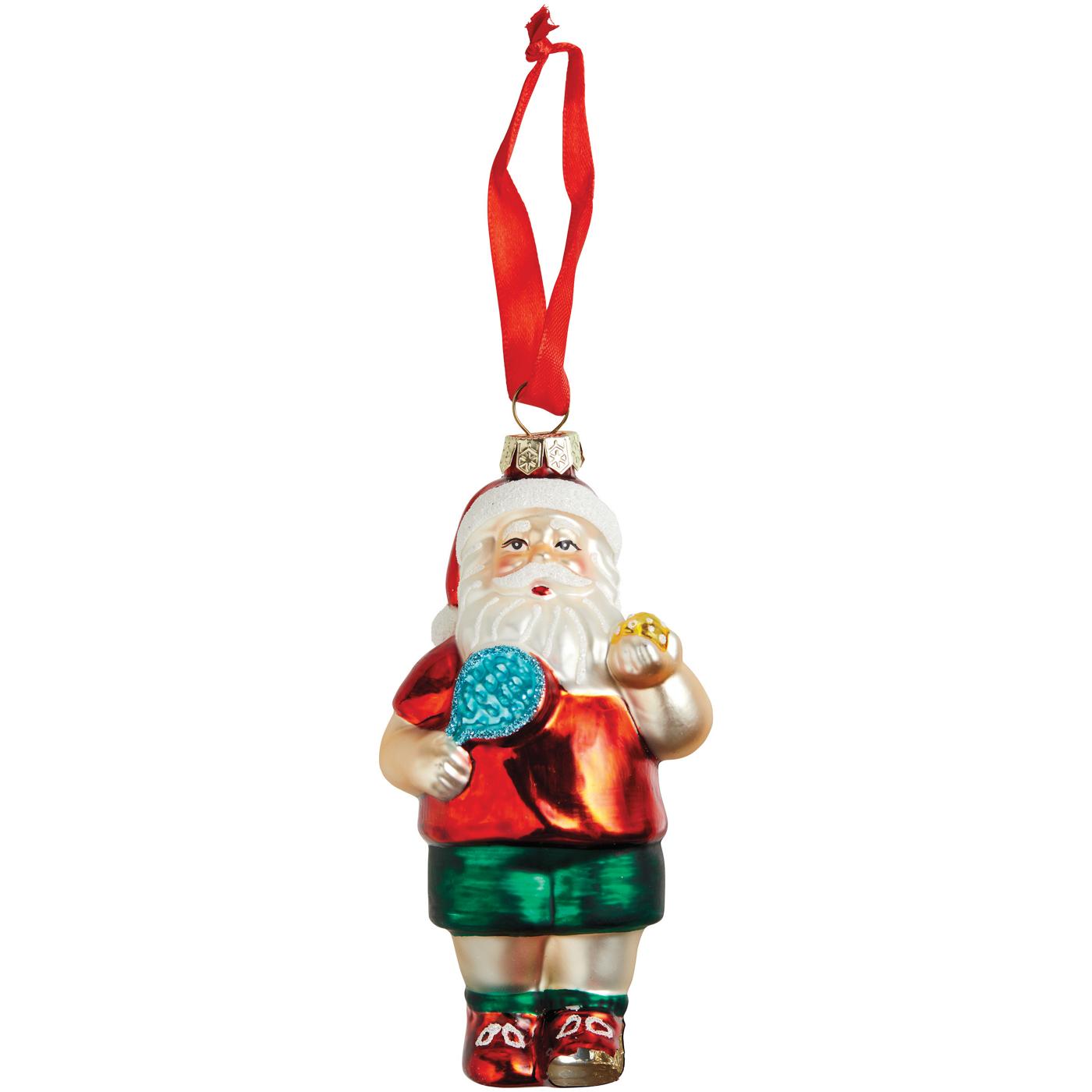 Destination Holiday Pickleball Santa Christmas Ornament; image 1 of 2