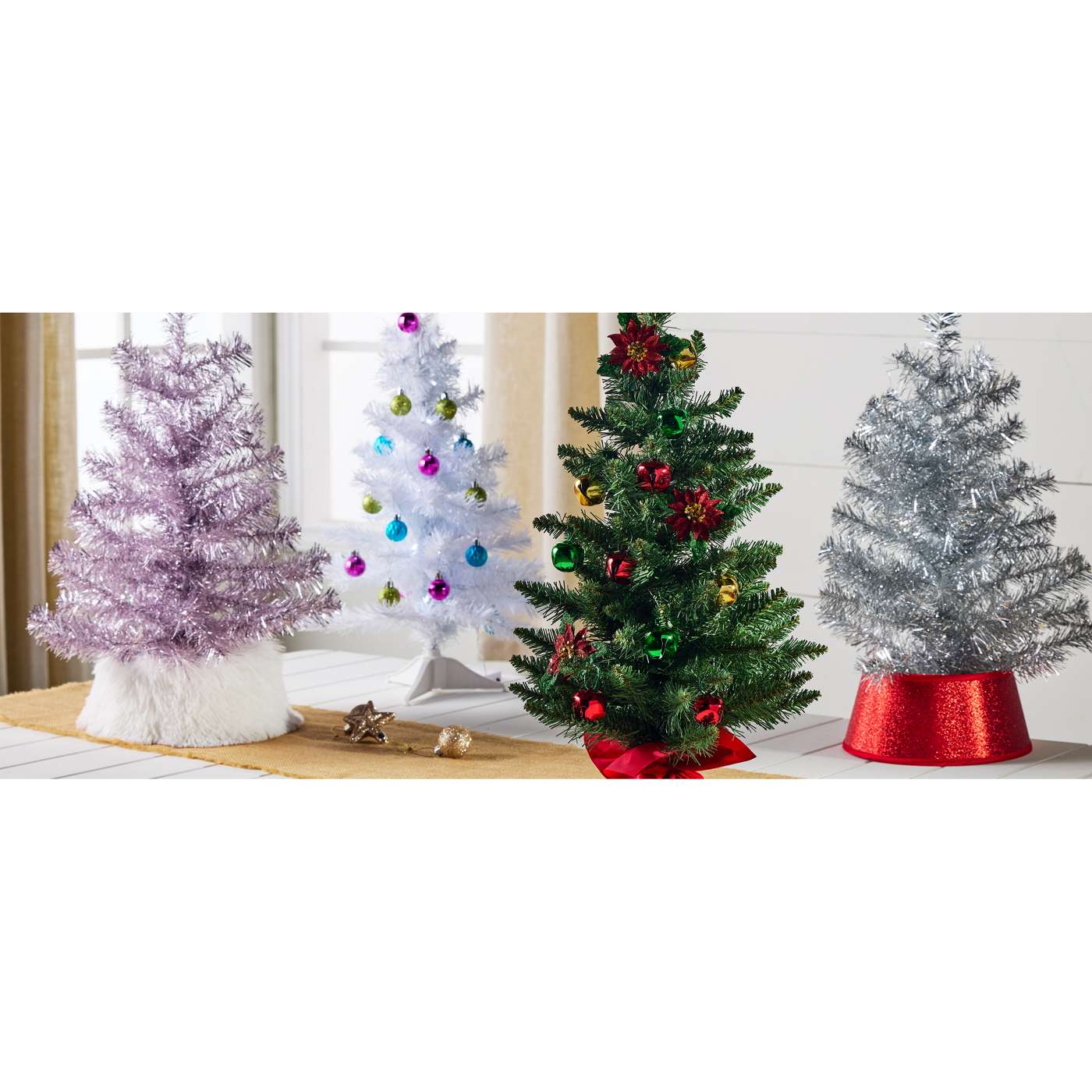 Destination Holiday Mini Christmas Tree Collar Red Glitter Shop