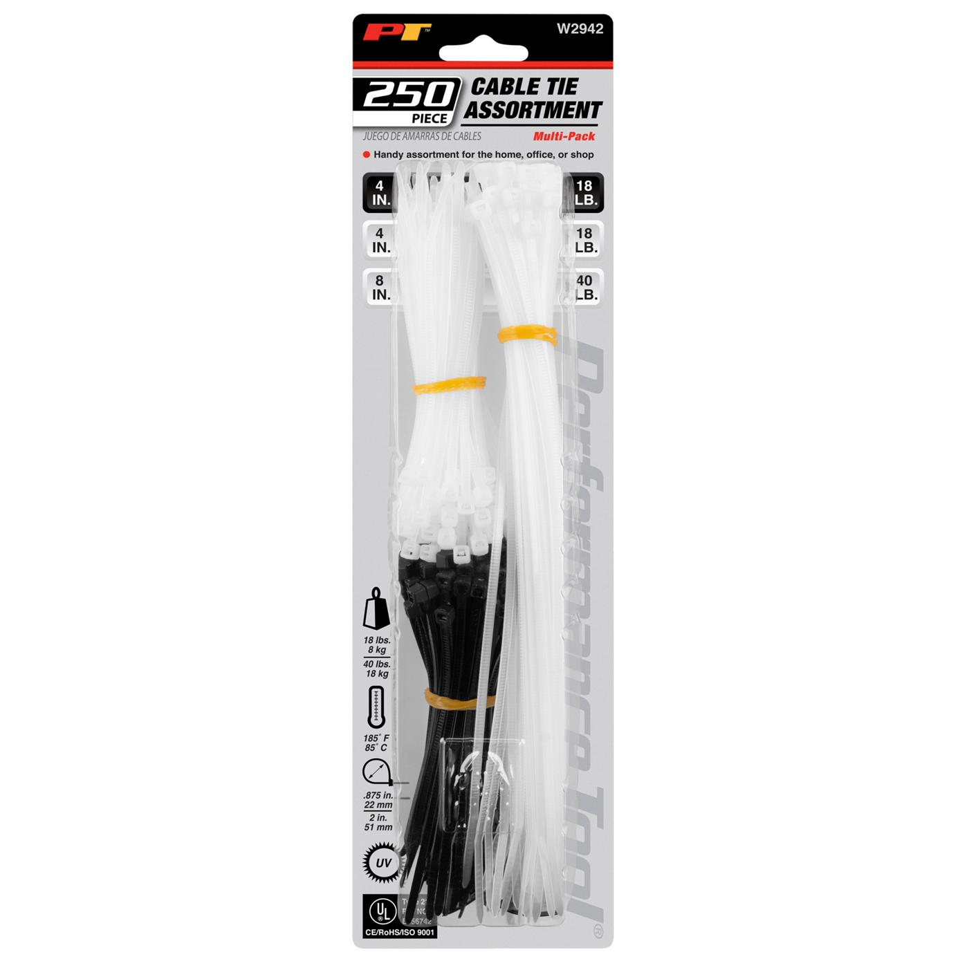 Performance Tool Cable Tie Assortment Multi-Pack; image 1 of 2