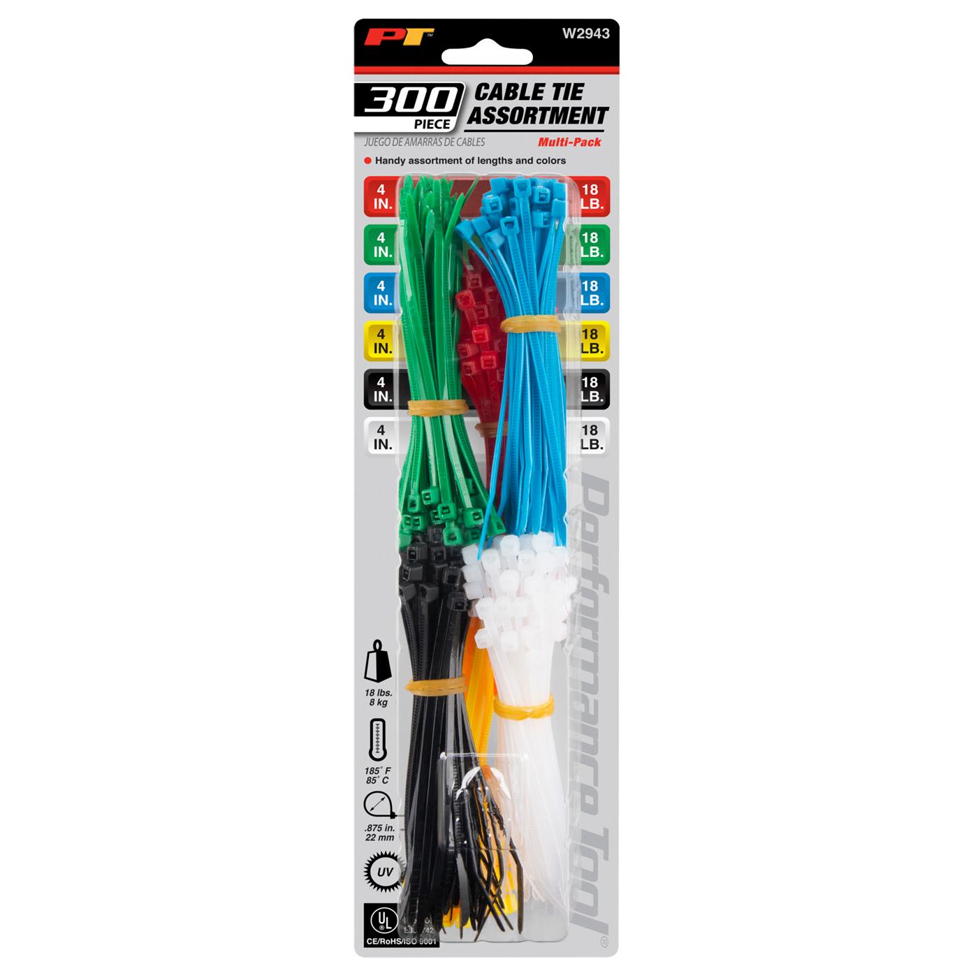 Performance Tool Cable Tie Assortment Multi-Pack; image 1 of 2