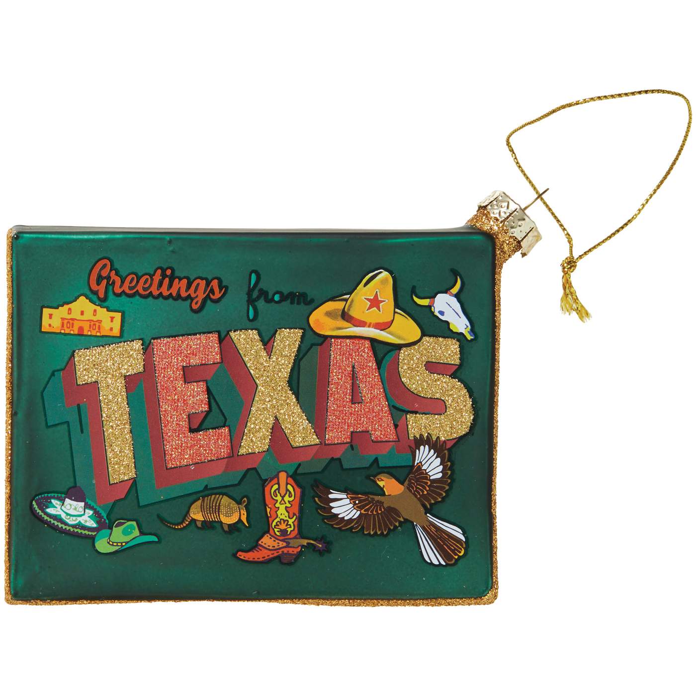 Destination Holiday Greetings From Texas Christmas Ornament; image 1 of 2