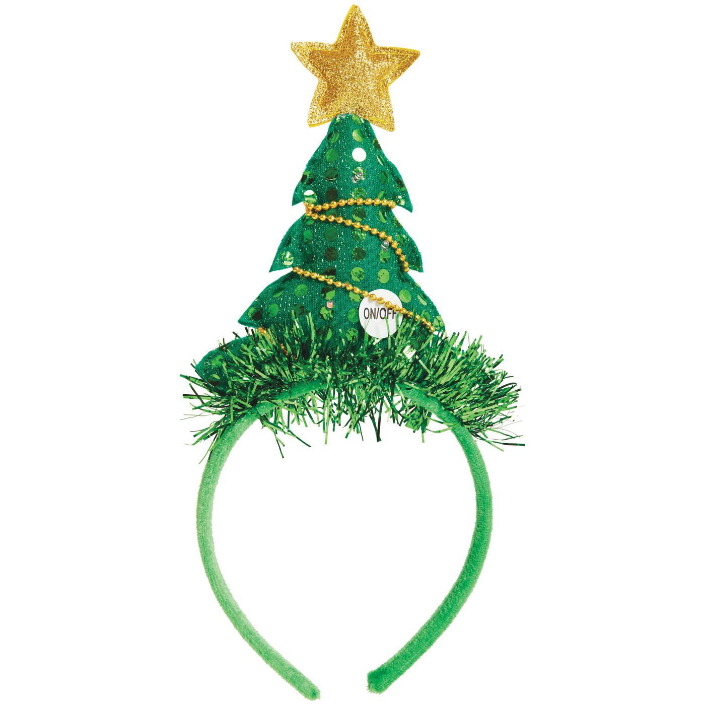 Destination Holiday Light Up Christmas Tree Headband; image 1 of 2