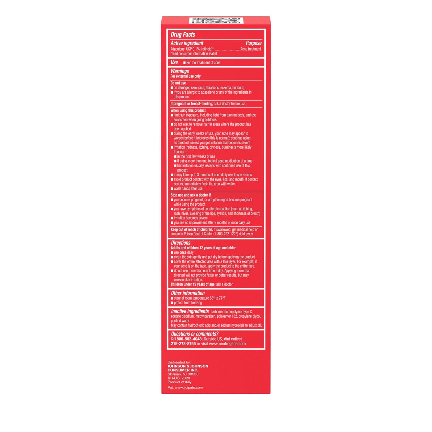 Neutrogena Adapalene Gel 0.1% Acne Treatment; image 2 of 2