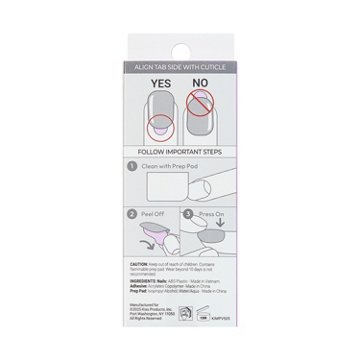 KISS imPRESS No Glue Press-On Manicure Nails - Mini Me (White Squoval Petite Nails), 30 ct