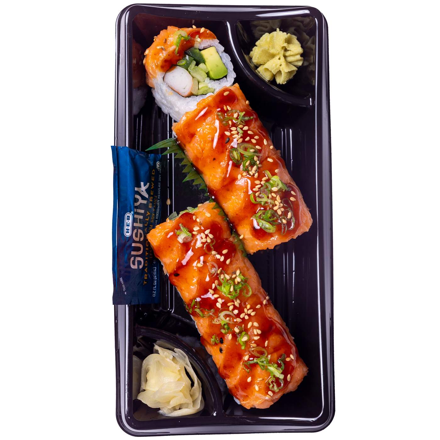 H-E-B Sushiya Deluxe Spicy Salmon Sushi Roll; image 1 of 4