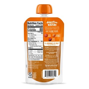 Happy Baby Organics Digestive Support Blends Pouch - Apple, Pumpkin & Prune