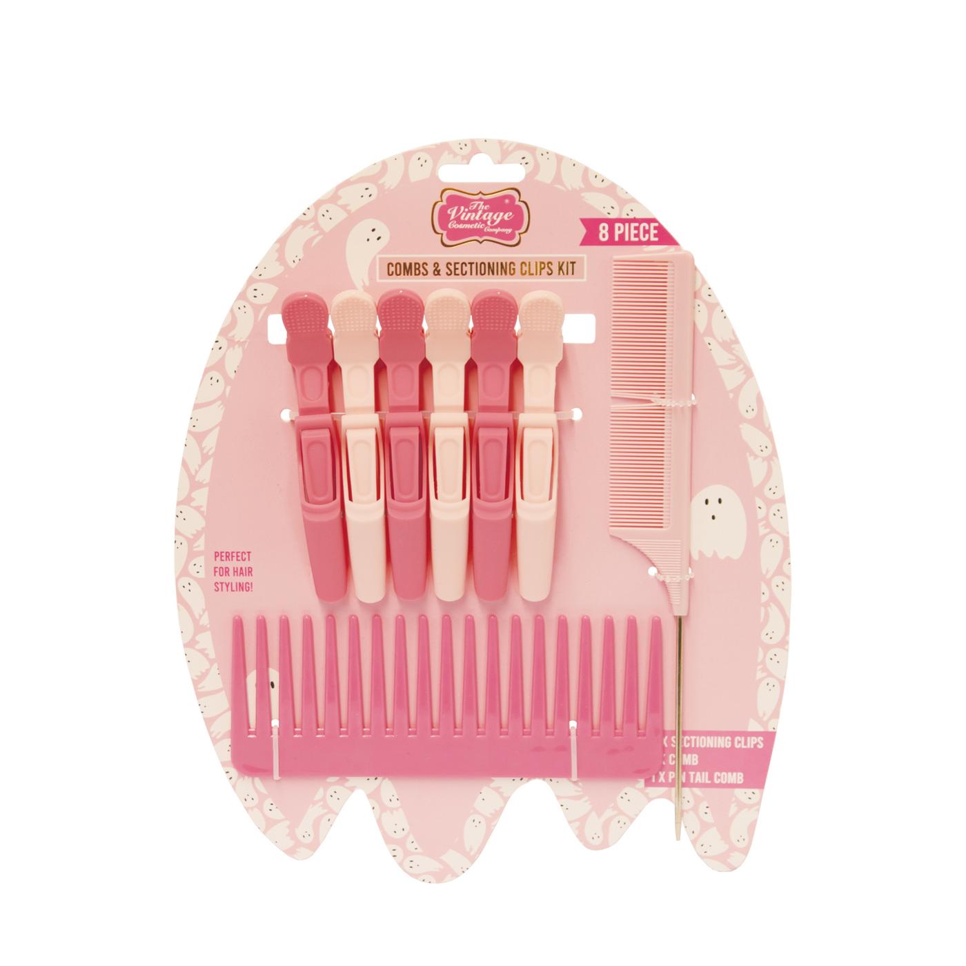 The Vintage Cosmetic Company Halloween Combs & Sectioning Clips Kit - Pink; image 1 of 4