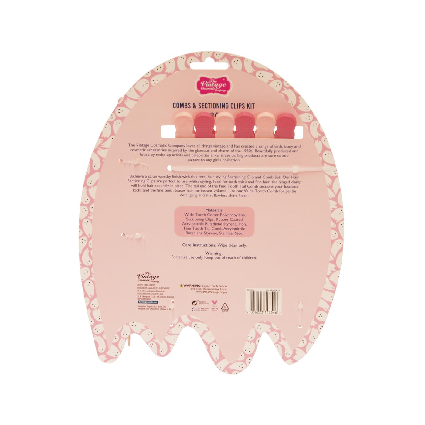 The Vintage Cosmetic Company Halloween Combs & Sectioning Clips Kit - Pink; image 3 of 4