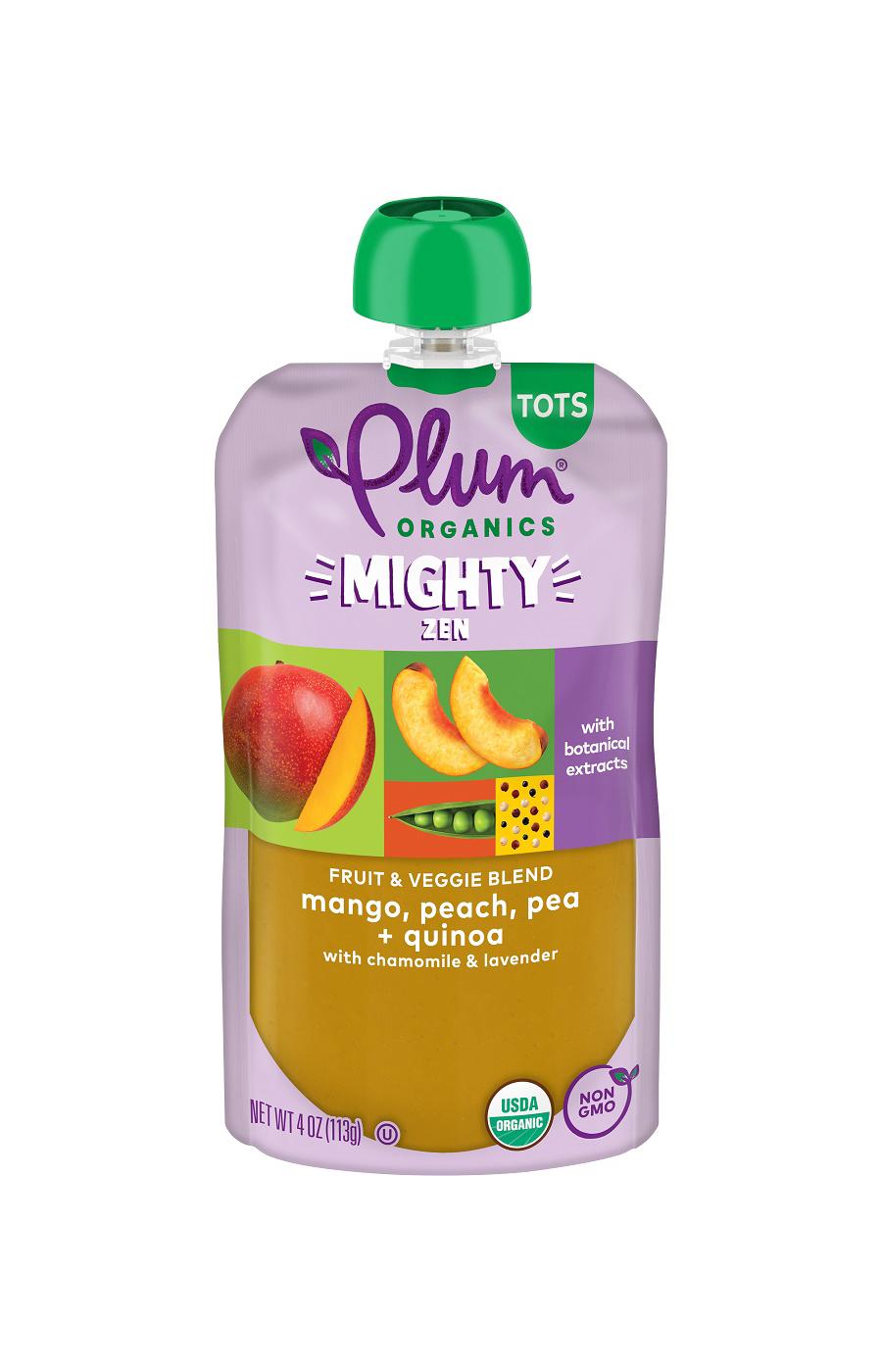 Plum Organics Mighty Zen Pouch - Mango, Peach, Pea + Quinoa; image 1 of 2