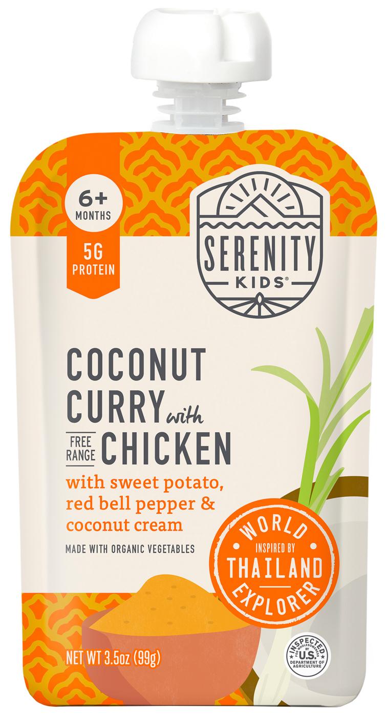 Serenity Kids Baby Food Pouch - Coconut Curry with Free Range Chicken; image 1 of 2