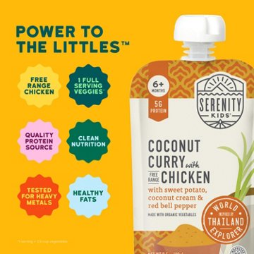 Serenity Kids Baby Food Pouch - Coconut Curry with Free Range Chicken