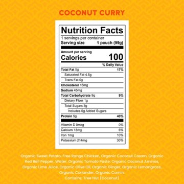 Serenity Kids Baby Food Pouch - Coconut Curry with Free Range Chicken