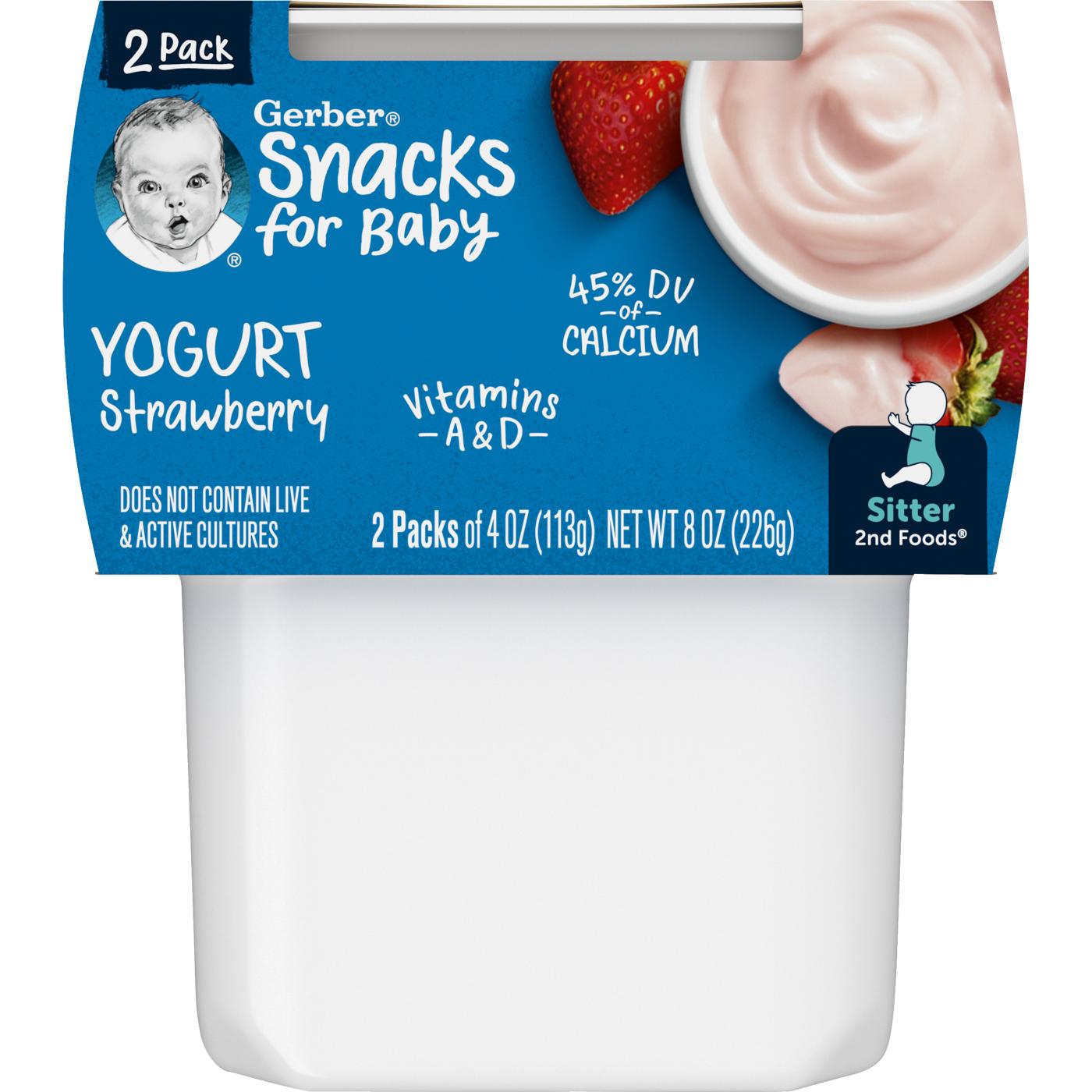 Gerber Snacks for Baby 2nd Foods - Strawberry Yogurt; image 1 of 3