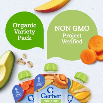 Gerber Organic for Baby Pouches Immune Builder - Variety Pack