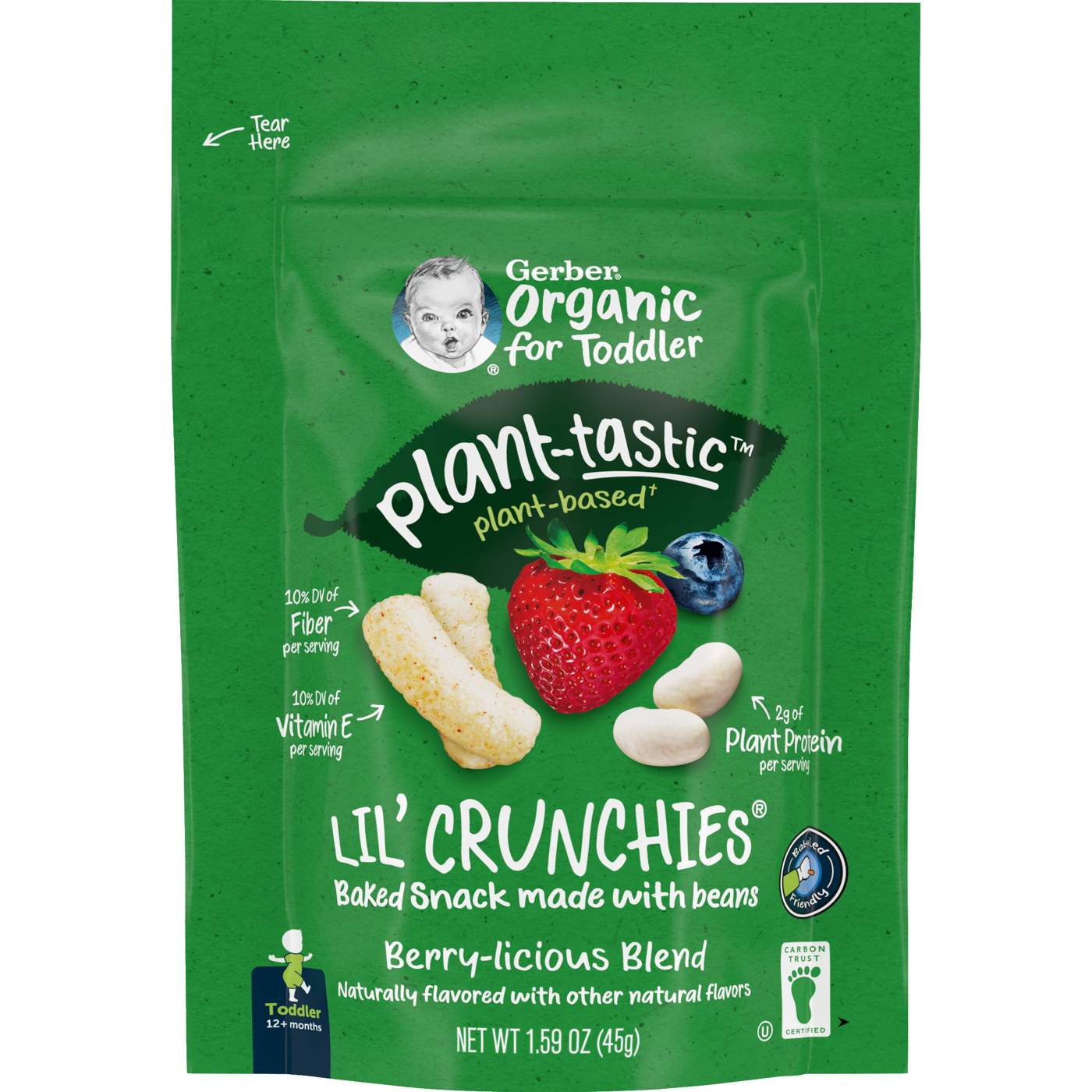 Gerber Organic for Toddler Lil' Crunchies - Berry-licious Blend; image 1 of 2